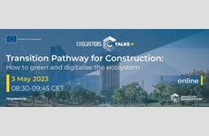 Přechodná cesta pro stavební průmysl: jak ekologizovat a digitalizovat ekosystém, pozvánka na EU Cluster Talks, 3. května 2023
